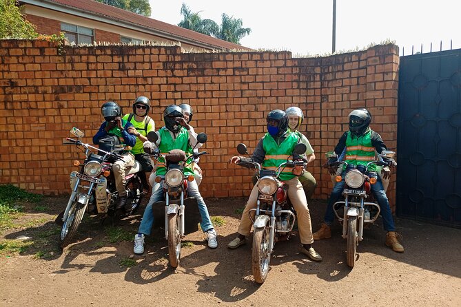 Kampala boda boda tours [motorbike tours]. - Safety and Comfort: Helmets, Hair Nets, and How the Ride Feels