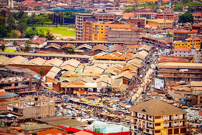 Safe Motorbike Tour in Kampala (Boda Boda Tour) - Route overview: from pickup and mobile ticket to Owino Market