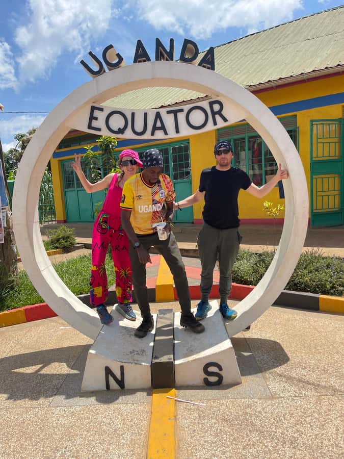 Uganda Equator Tour From Kampala To Kayabwe - Standing on the Uganda Equator Line in Kayabwe